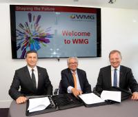 Wilfried Enzenhofer, CEO of the Upper Austrian Research, Professor Lord Bhattacharyya, WMG and Thomas Stelzer, Deputy Governor and State Minister for Research signing MOU