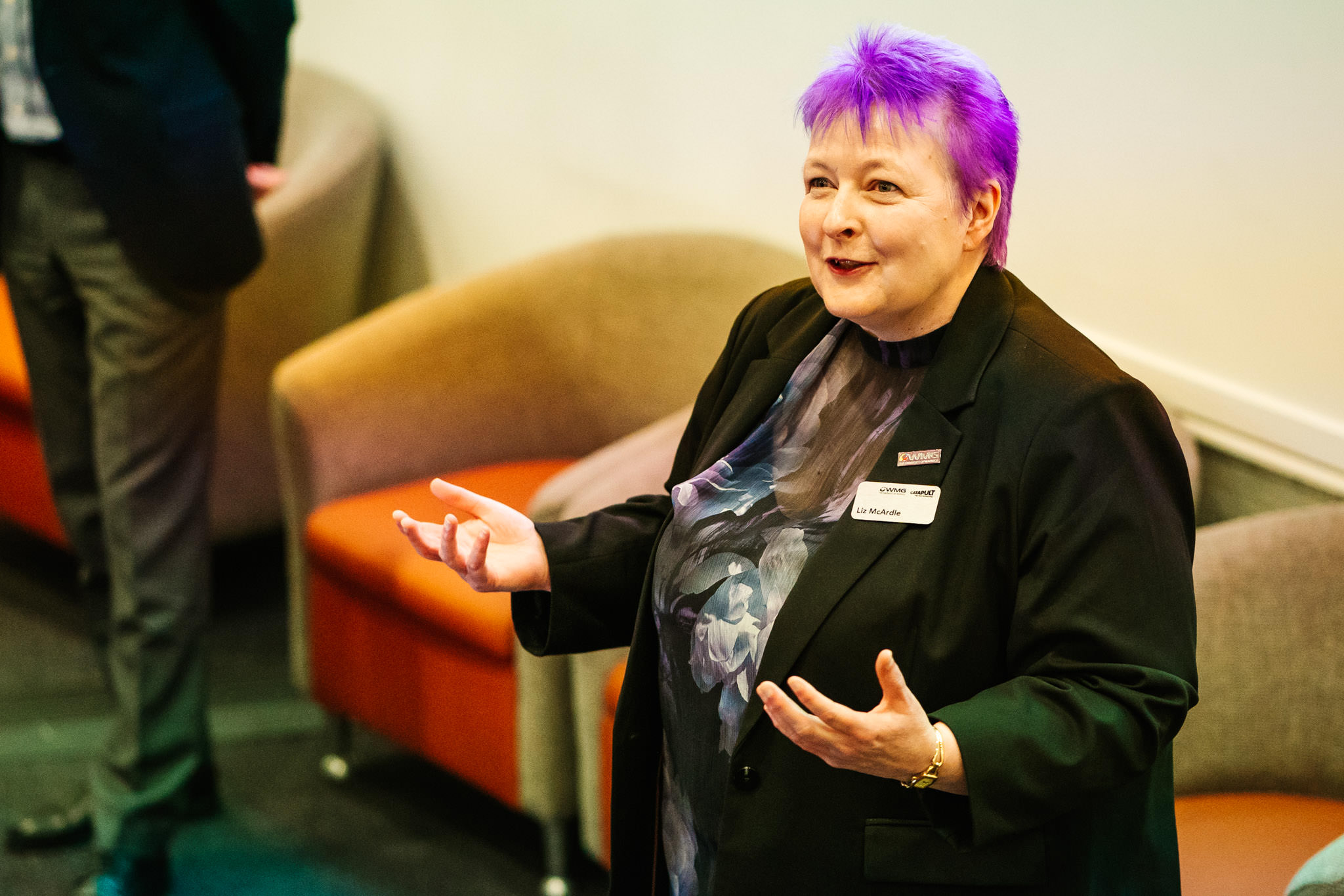 person talking at an event