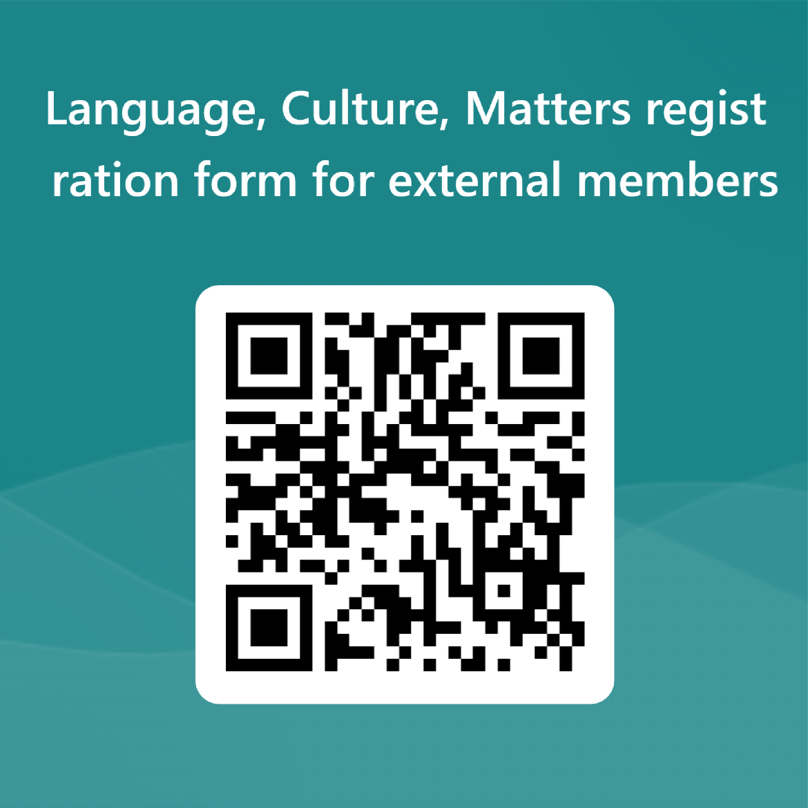 QRCode for Language, Culture, Matters registration form for external members