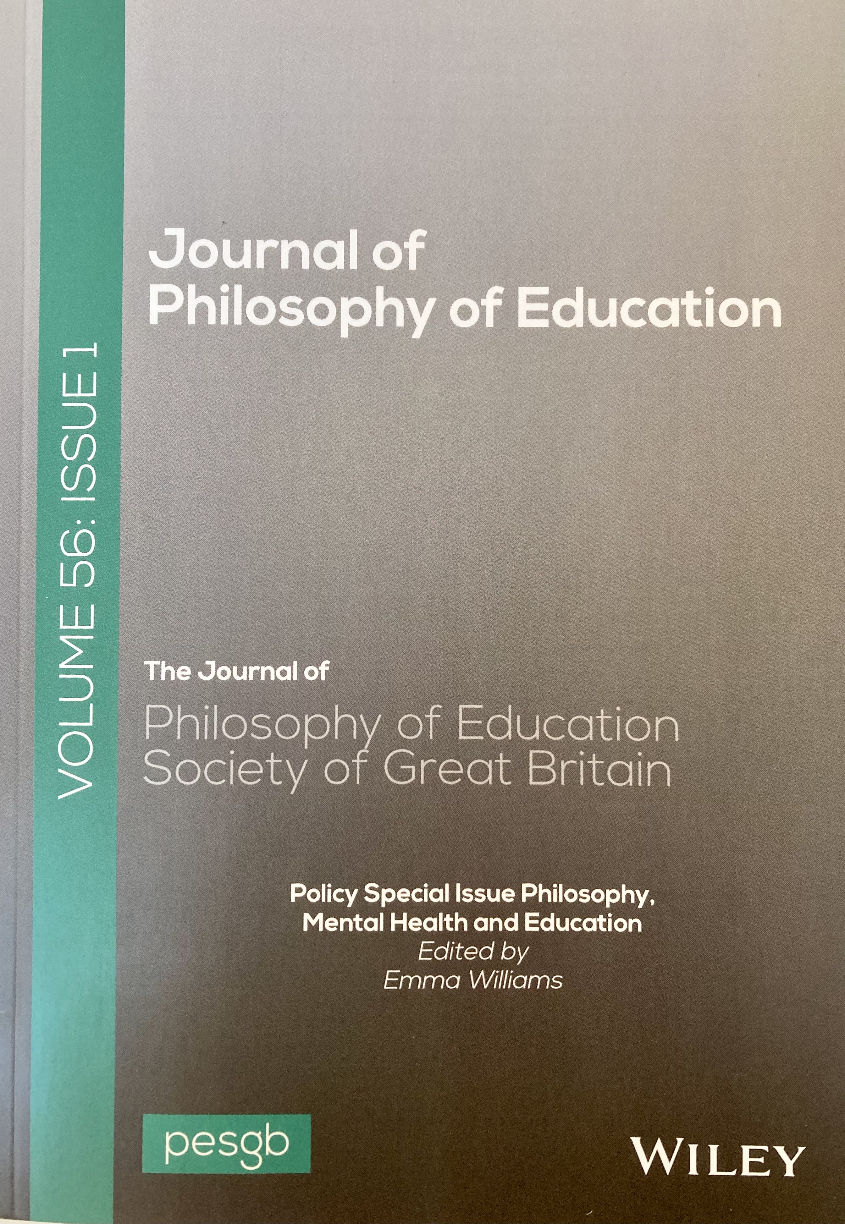 philosophy, mental health and education cover