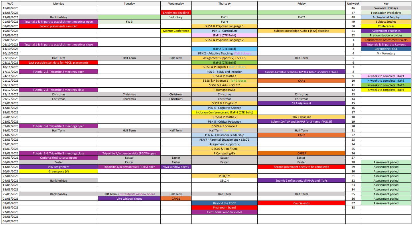 Calendar forma
