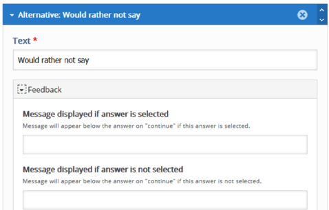 Questionnaire screen shot