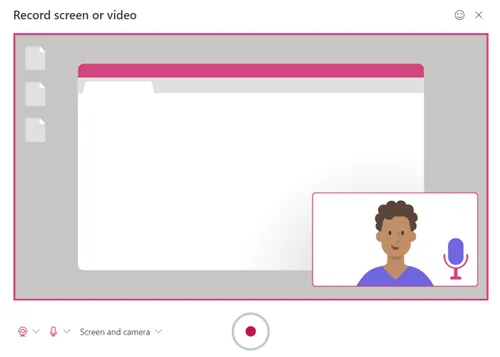 Microsoft Stream recording interface