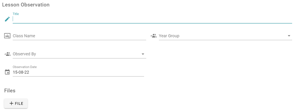 Lesson observation interface in Mosaic