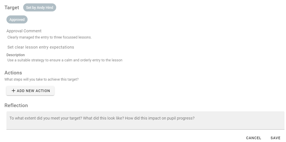 A Mosaic target in more detail.