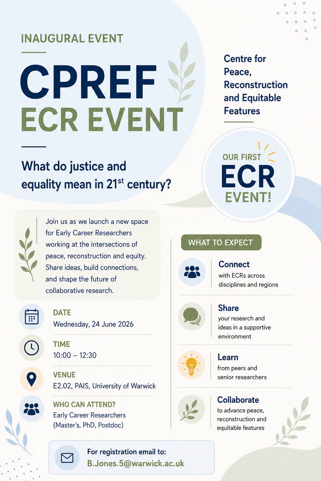 Flyer for ECR event
