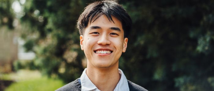 male student smiling