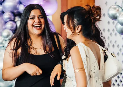 students laughing