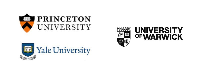 The Princeton, Yale and Warwick logos