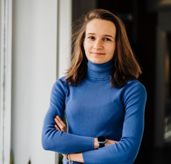 An economics student posing for a photo