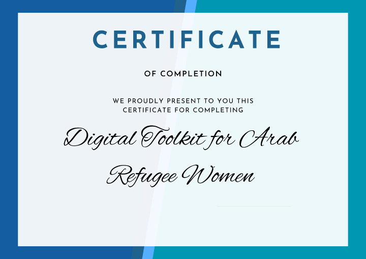 Certification of completion of the toolkit