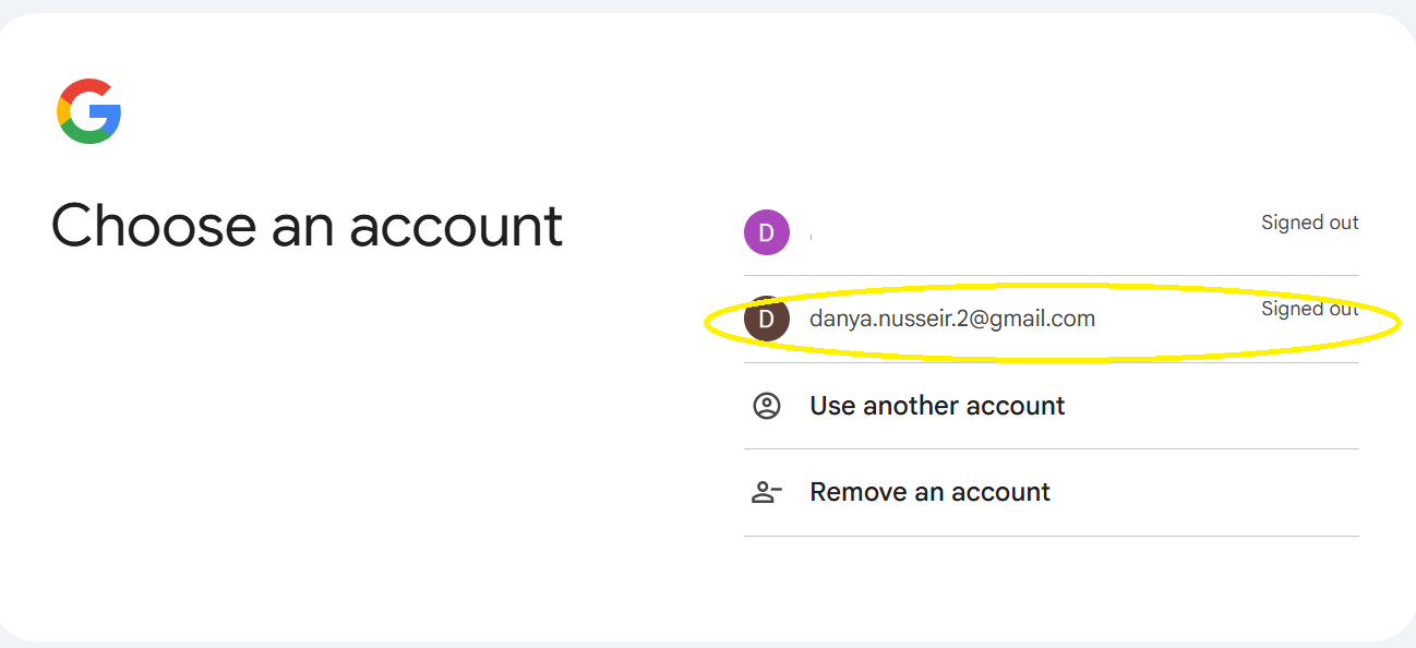 Signing into Gmail or Google account with your email