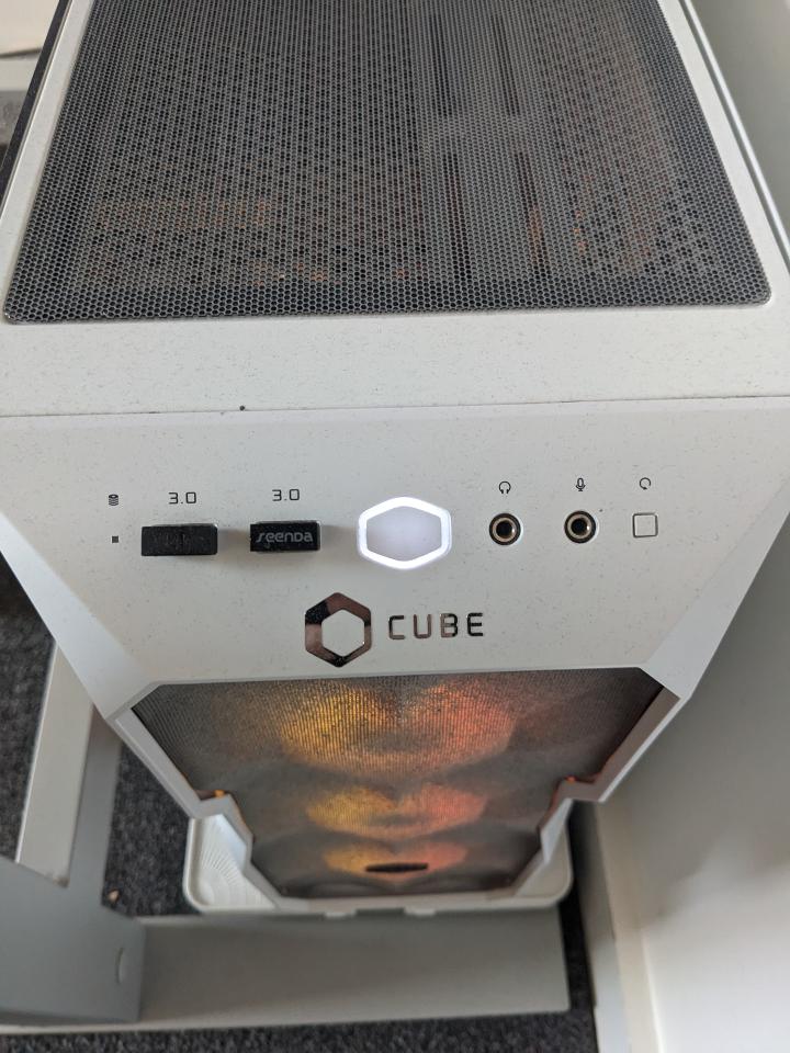 Power (On and Off) button on a desktop computer