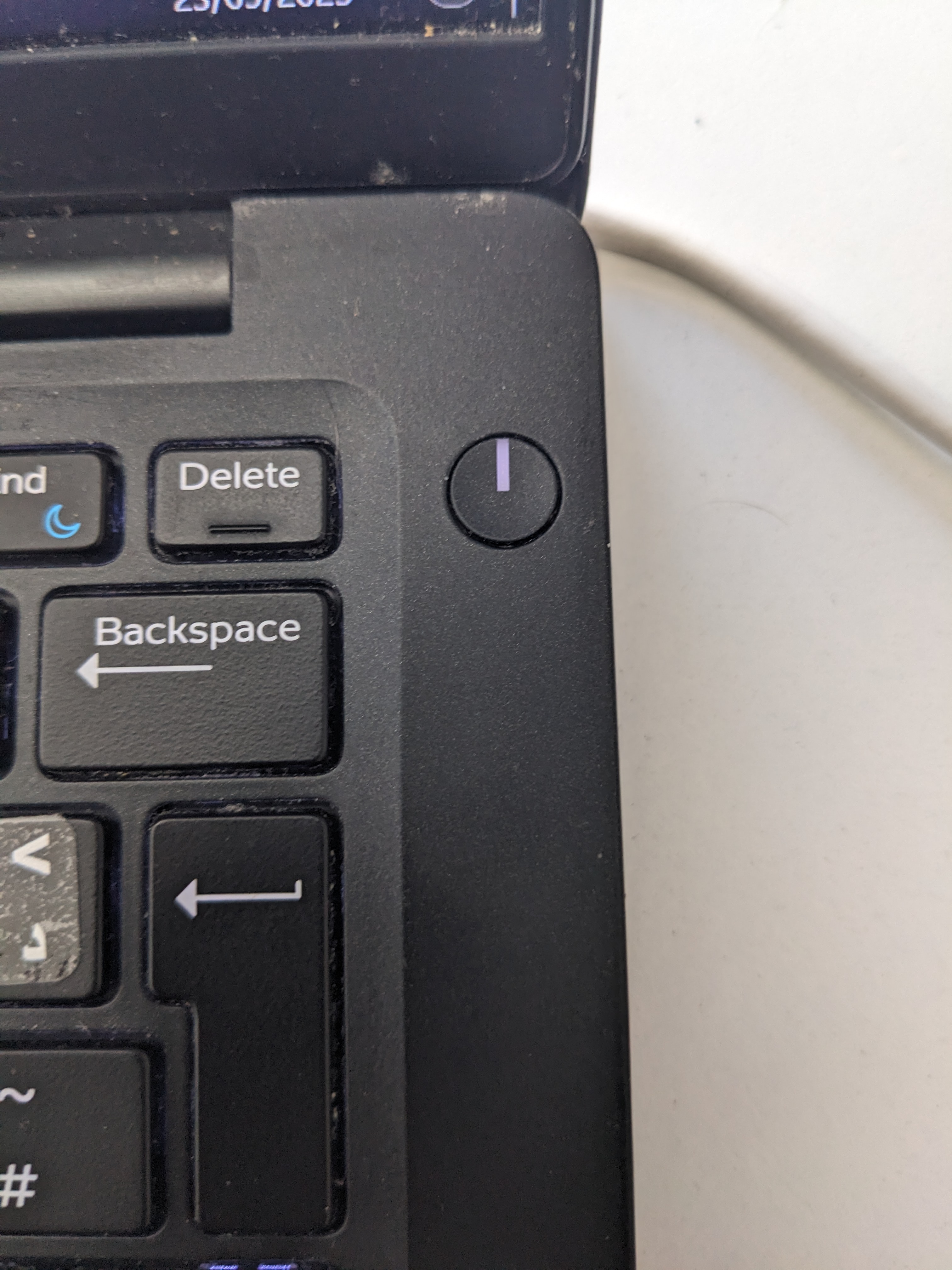 Power (On and Off) button inside laptop