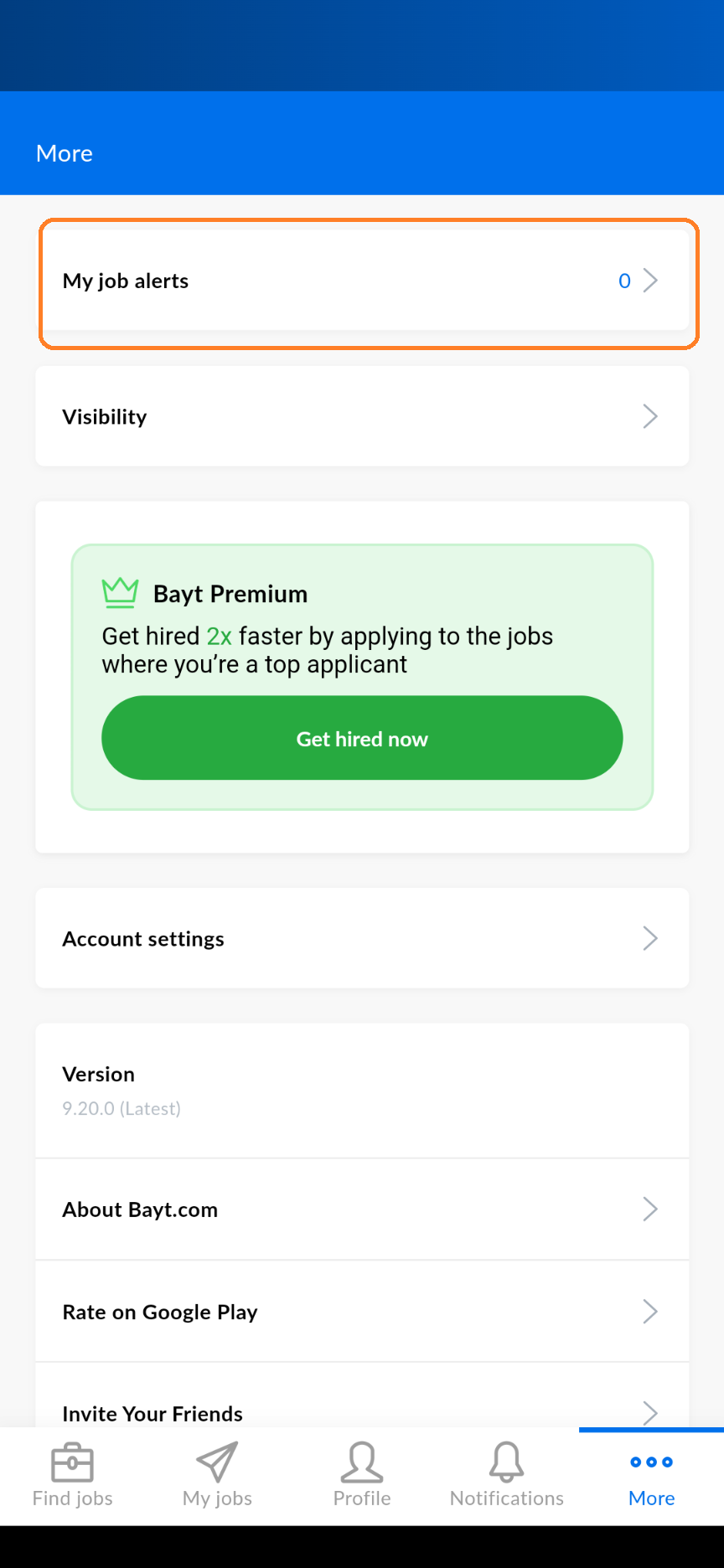 Step 2- Bayt job notifications and alerts- mobile application