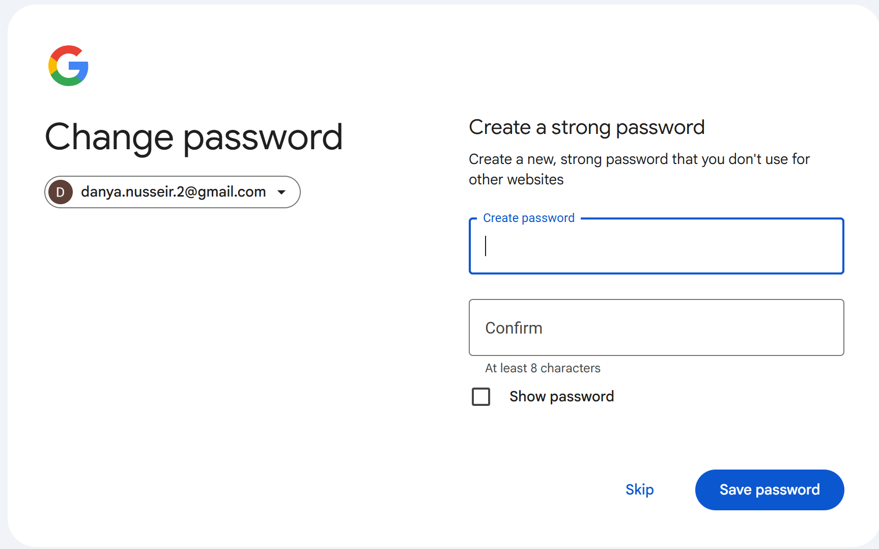 Forgot Gmail password - Step 6