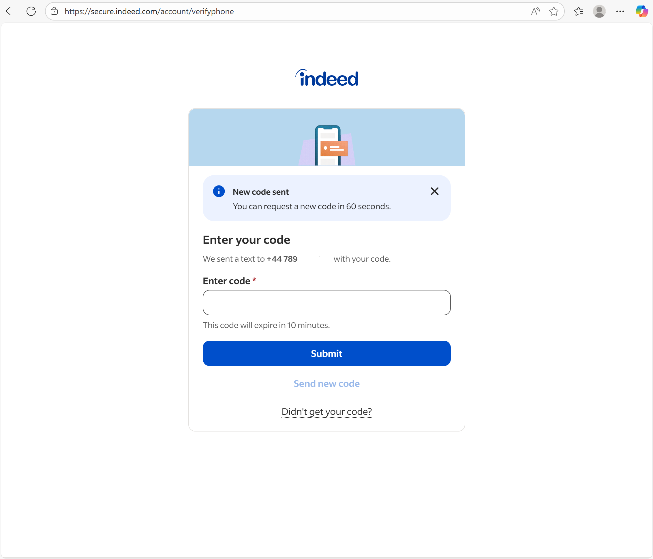 Step 6- Creating an account on Indeed