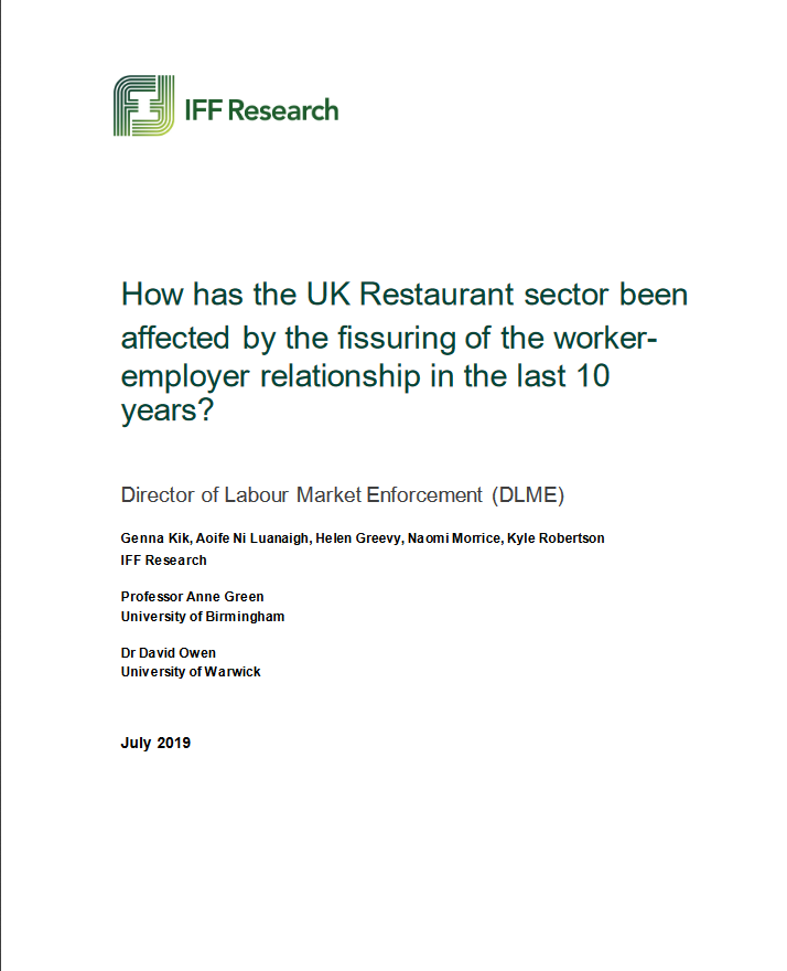 Restaurant sector report