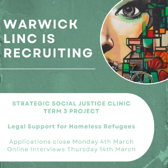 Image for recruiting volunteers for Warwick LinC
