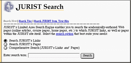 JURIST Search page