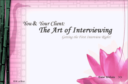 Figure 1: Screen Shot of The Art of Interviewing Home Page
