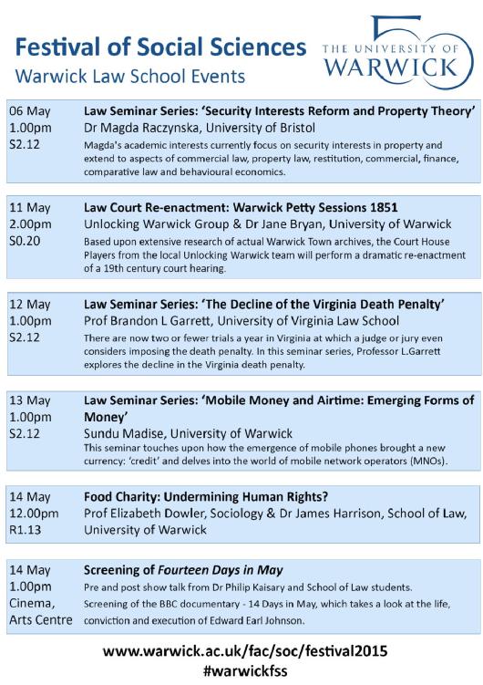 festival of social sciences law events details