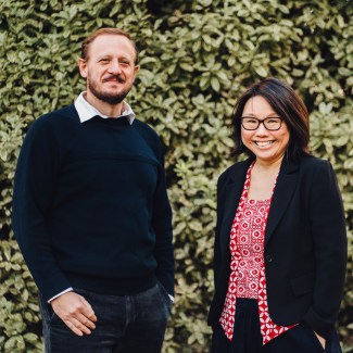 Dr Stephen Connelly (left) and Professor Celine Tan (right)