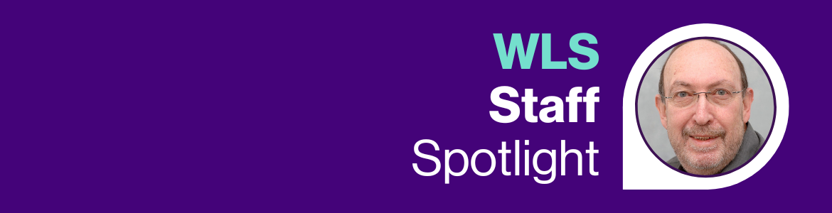 WLS Staff Spotlight with photo of Sam Adelman