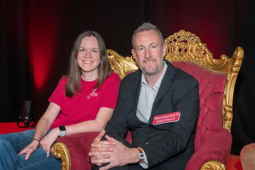 Ali Struthers with Alex Horne