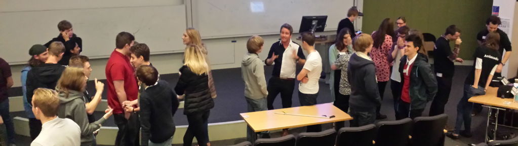 image of students on taster day