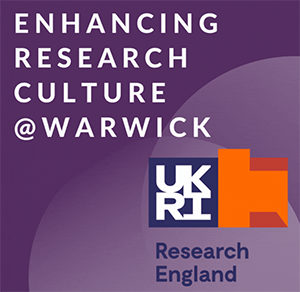 Enhancing Research Culture at Warwick logo with UKRI logo in the bottom right corner