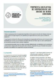 Proposal for Debt Suspension Legislation (Spanish): Propuesta legislativa de suspensión de los juicios de deuda soberana