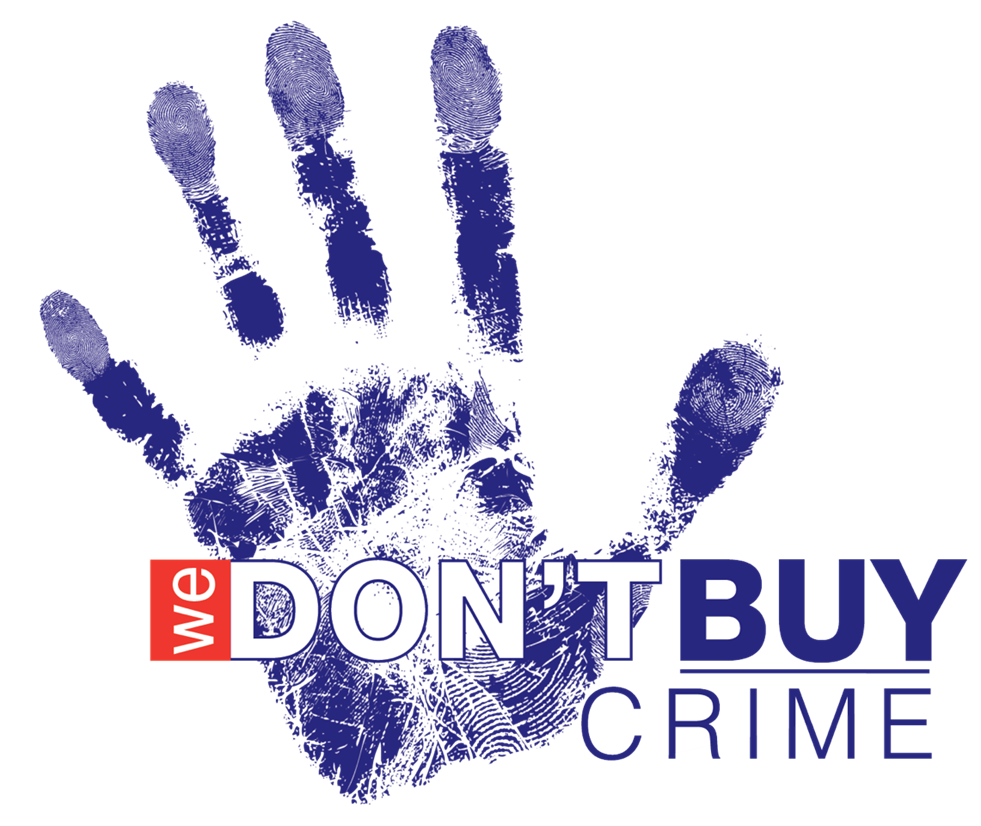 We Don't Buy Crime logo
