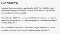 SLSA Article Prize Shortlist 2019