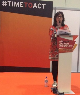 Nicola Pratt speaks at Global Summit to End Sexual Violence in Conflict