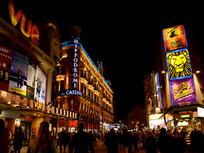 Leicester Square at night resized