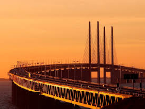 Oresund Bridge sunset resized