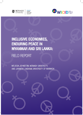 Inclusive Economies field report cover with title, authors, and purple graphic.