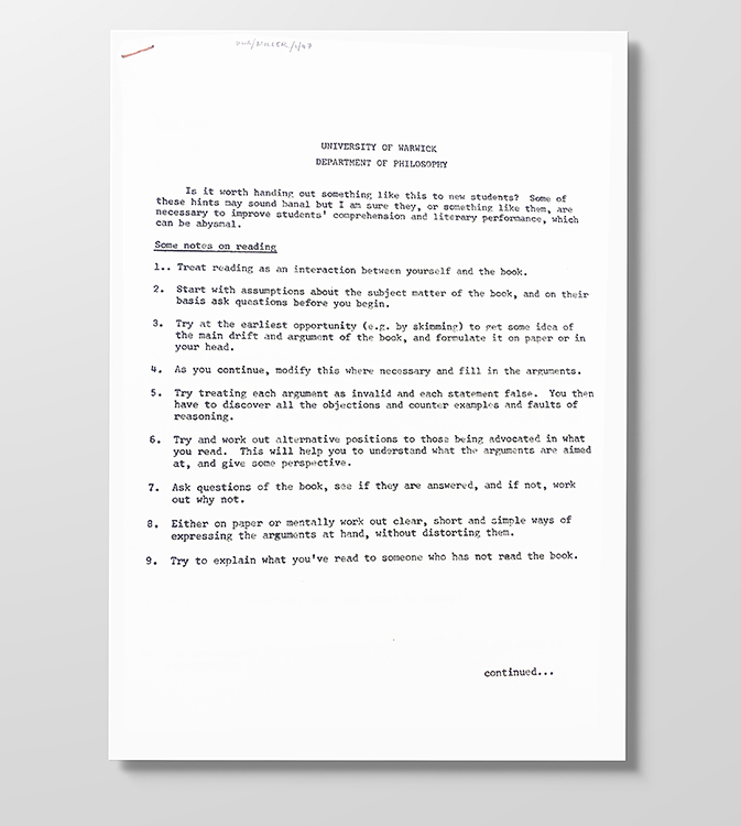 Notes for students