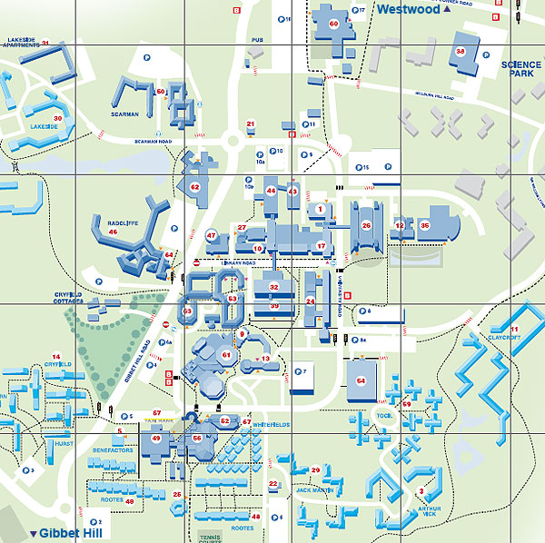 Map of central campus