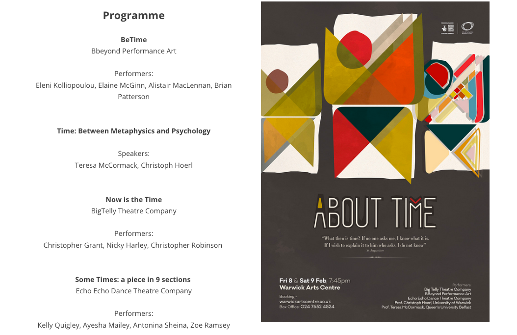 About Time Performance evening programme
