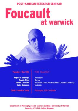 Foucault at Warwick 2018