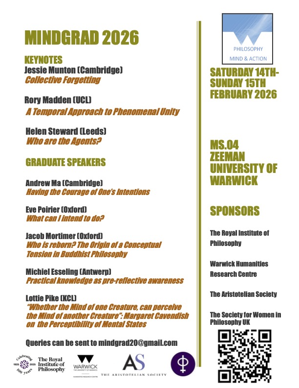 MindGrad poster with list of speakers as detailed in programme above