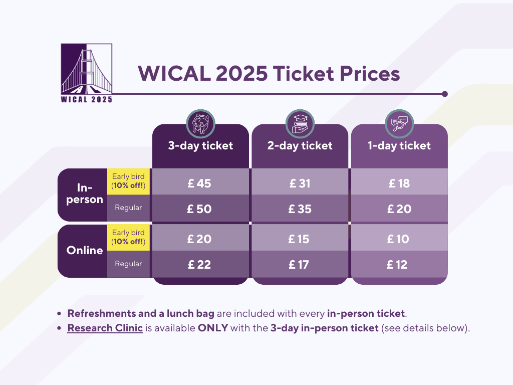 WICAL 2025 ticket prices
