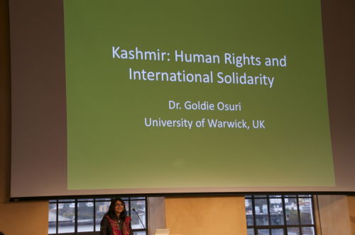Goldie Osuri giving her presentation