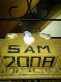 Sam Jones: Sam's dad fashioned this oak block to display pebbles from solo and relay Channel swims.