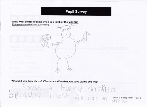 Example annotated drawing vikings in Britain (pre-visit)