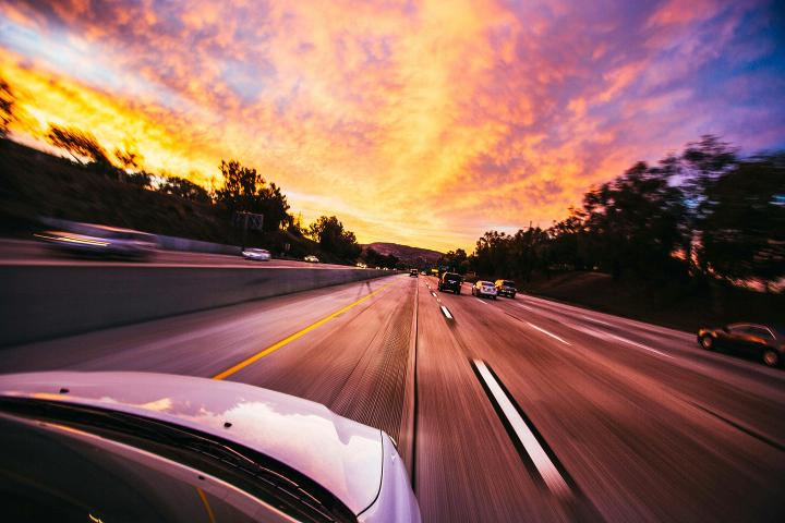 Purely decorative - a car in a highway