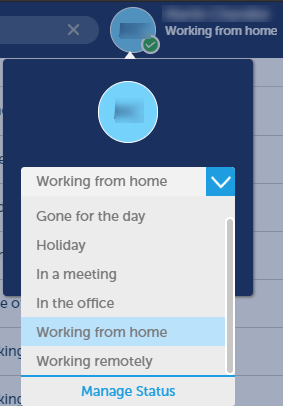 Change your status to working from home to enable this forwarding