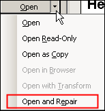 Open and Repair